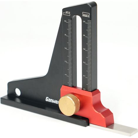 Höhenmesser Aus Aluminiumlegierung, Doppelskala, Messwerkzeug Für Die Holzbearbeitung, Tischkreissäge, Tiefenmesslineal