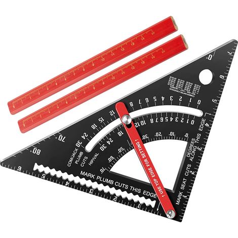 Verstellbares Kombinationsdreieck, 7-zoll-zimmermannswinkel, 80°-winkel, Sparrenlehre Mit 2 Zollstiften
