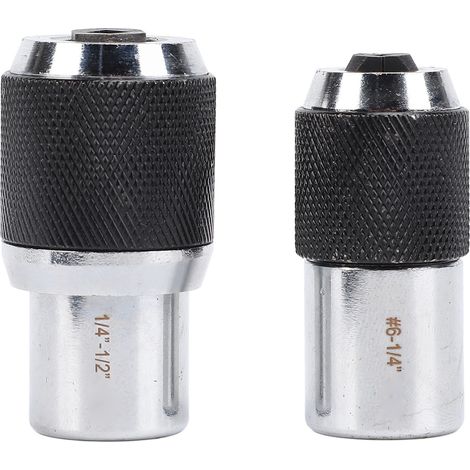 Verstellbarer Steckschlüsselsatz, 2-teilig, 3/8"-antrieb Gewindebohrer-steckschlüssel, 6-1/4" Und 1/4"-1/2"-adapter Für Schraubenausdreher Und Reibahlen