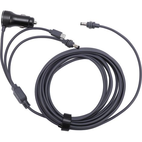 3-in-1-gleichstromkabel Für Mini-satellitengeräte, 12–24 V Kfz-ladekabel Mit Digitalanzeige, 5 Meter
