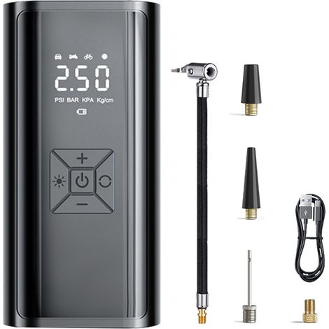 120-w-multifunktions-luftpumpe Mit Powerbank, Schneller Digitaler Anzeige Und Led-beleuchtung