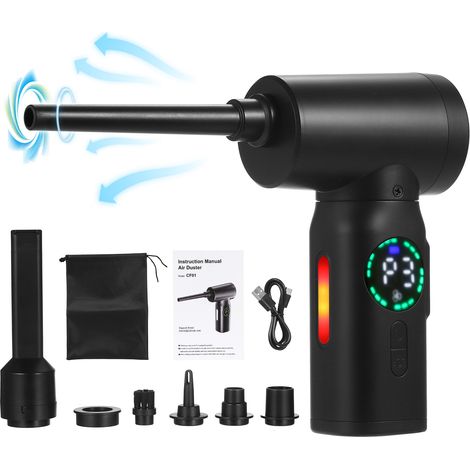 Druckluft-staubwedel – Reiniger Mit Digitalanzeige, Bürstenmotor, 100 W, 7500 Mah, Elektrischer Druckluft-staubwedel, Ersatz Für Staubwedel