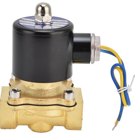 Elektrisches Magnetventil Aus Messing, Normalerweise Geschlossen, 2w-200-20 G3/4 Zoll, Für Wasser, Luft Und Gas, 24 V Dc