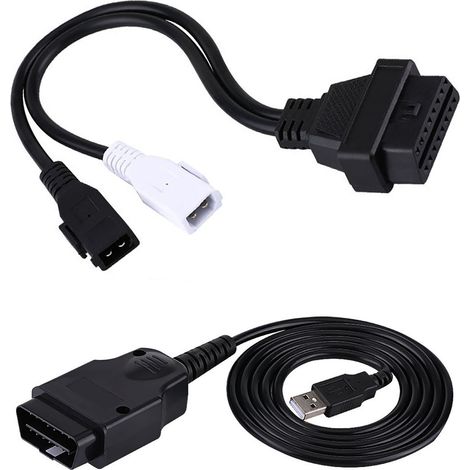 Obd2-kabel, Zuverlässiger 150 Cm Langer, Schwarzer, Verschleißfester Abs-metall-diagnoseadapter Für Audi A6 1.9 Tdi 110 Ps (ersatzteil)