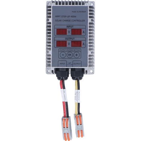 Wasserdichter Mppt-boost-solar-batterieladeregler Mit Einstellbarer Spannung Und Anzeige, 24–85 V, 400 W