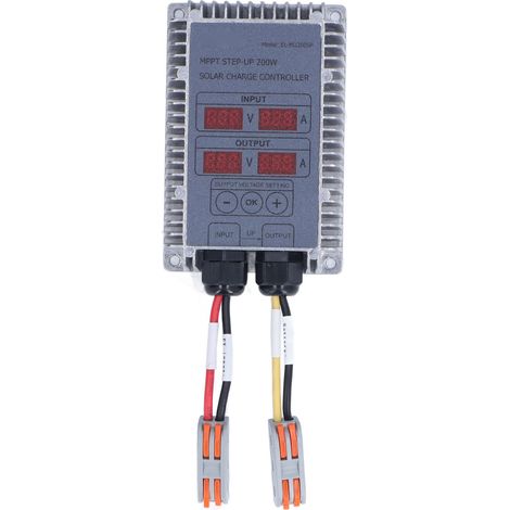 Wasserdichter Mppt-boost-solar-batterieladeregler Mit Einstellbarer Spannung Und Anzeige, 24–85 V, 200 W