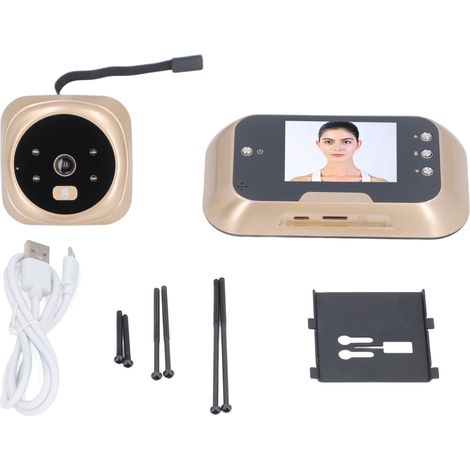 Automatische Türspionkamera Mit Fotofunktion, Wasserdicht, 120°-sichtwinkel, Infrarot-nachtsicht, Visuelle Türklingel Für Wohnungen, 1050 Mah