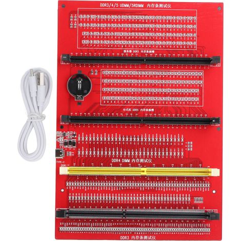 4-in-1 Ram-speicherdiagnosegerät, Ddr3-, Ddr4-, Ddr5udmm- Und Ddr5rdimm-testkarte Mit Beleuchtung