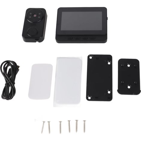 Intelligente Video-türklingelkamera, Drahtlose Gegensprechanlage Mit Klarem 4,3-zoll-bildschirm, 8 Mp 1080p Hd-kamera Und 170°-weitwinkelobjektiv