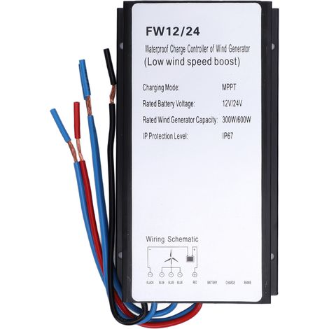 12v/24v 300w/600w Mppt-laderegler Für Windkraftanlagen, Ip67 Wasserdichter Generatorregler