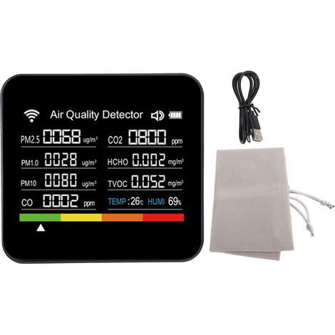 14-in-1 Smart-luftqualitätsmessgerät: Hcho Pm2.5-, Temperatur- Und Feuchtigkeitsmesser, Wlan-innenraumtester Für Die Tuya-app