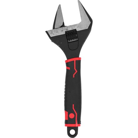 10-zoll-verstellbarer Maulschlüssel, Breiter Senkmaulschlüssel, Schwarz Oxidiert, Chrom-vanadium-stahl, Ergonomisch In Einheiten Unterteilt