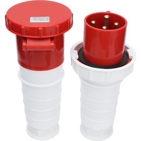 Industrieller 3-phasen-4-pin-ip67-wasserdichter Luftfahrtstecker 380 V/415 V 63 A 3p+e