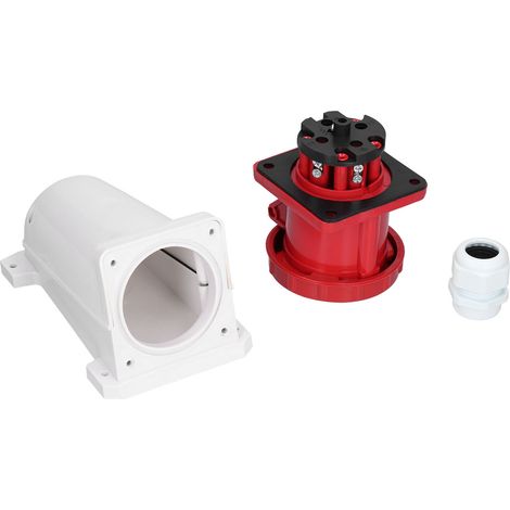 Industrieller Steckverbindersatz, Ip67 Wasserdicht, Drehstromversorgung, 4-polig, 63 A, 3p+e, 380415 V