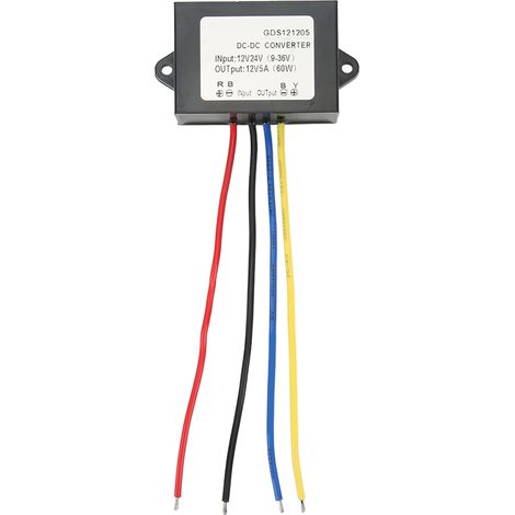 Gleichspannungsreglermodul Für Wandler In Wasserdichtem Pp-gehäuse (ip67), 12 V, 24 V, 9–36 V, 5 A