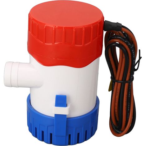 Halbautomatische 12-v-bilgepumpe, Geräuscharme Mini-elektrowasserpumpe Für Boote, Fähren, Yachten, Meer Und Garten, 3/4 Zoll, 500 Gph, 2 M Förderhöhe