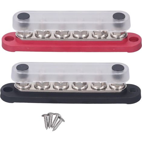 300vac 48vdc 150a Sammelschiene, Marine-stromverteilerblock, M6-anschluss Mit Abdeckung Für Boot, Auto, Kfz, 2 Stück