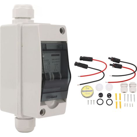 Kleiner 20-a-leistungsschalterkasten, Ip65 Wasserdicht, Mit Dualem Photovoltaik-trennschalter, Dc 12 Bis 400 V, Ac 90 Bis 400 V