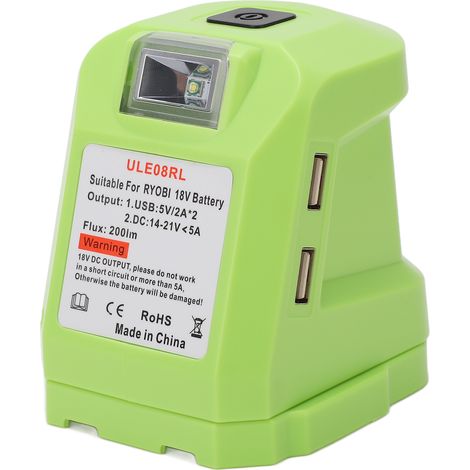 18-v-lithium-akku-konverter Mit 5-v-2-a-projektor, Dual-usb-ausgangs-elektrowerkzeugadapter