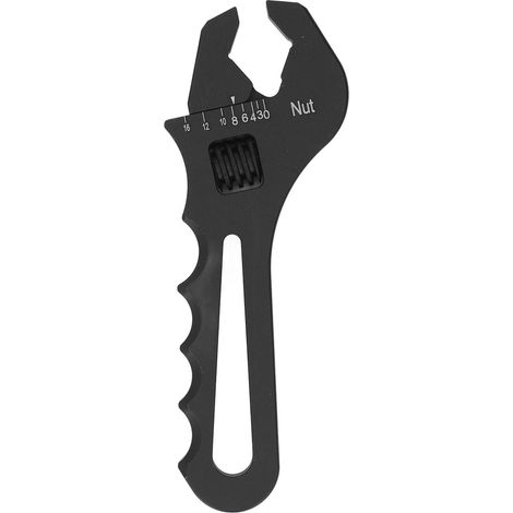An3-an16 Schlauchanschlussschlüssel, Leichter, Verstellbarer Aluminiumschlüssel, Schlauchadapter-endwerkzeug, Schwarz
