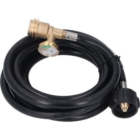 12 Fuß Langer Heizgas-verlängerungsschlauch Mit Manometer Und Lecksuchgerät, Ersatz Für Tank, Grill, Heizung, Ch3ch2ch3