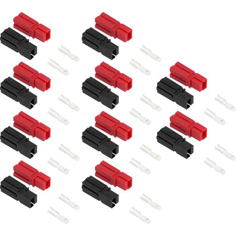 10 Paar Batterieanschlüsse, Rote Und Schwarze Kontakte, Einzelmodulstecker, 75a-anschlüsse