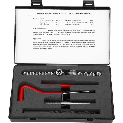 20-teiliges Sortiment An Reparaturzubehör Für Frauen, Gewindeeinsätze M9x1,25