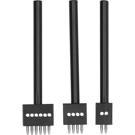 Lochzange Für Leder, Schwarze Zähne, Robust, Schnell Und Einfach, 4 Mm 3-teiliges Diy-bastelset