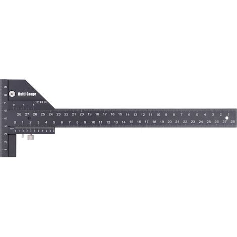 280 Mm Langer T-förmiger Anreißlineal Aus Aluminiumlegierung, Multifunktionales Holzbearbeitungswerkzeug Zum Anzeichnen Und Messen