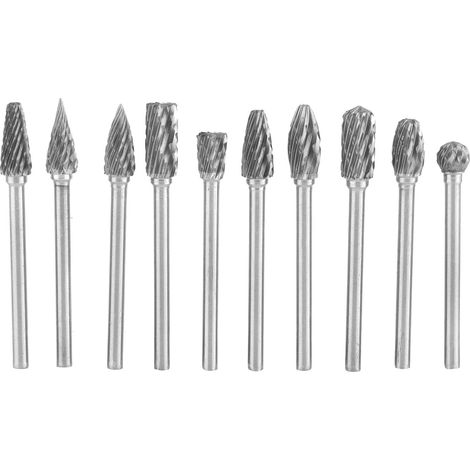 Hartmetall-rotationsfräser, Schleifkopf, Holzbearbeitung, Bohren, Fräsen, 3 Mm, 10 Stück