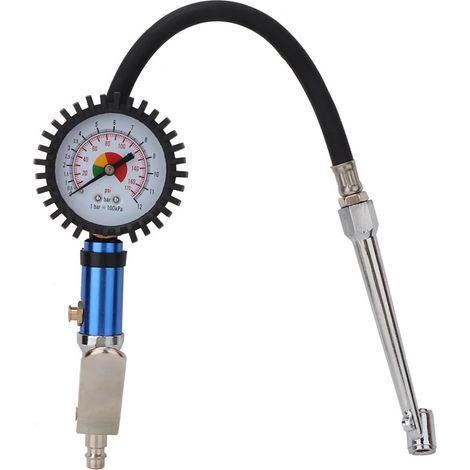 Selbstspannender 12-bar-reifenfüller Mit Manometer Und Schnellkupplung