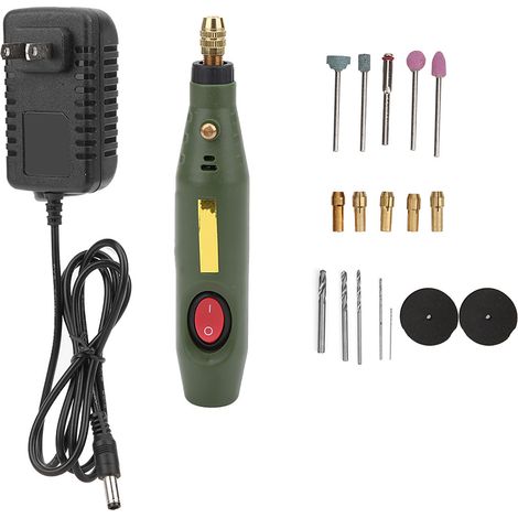 Mini-elektrobohrmaschine, Schleifmaschine, Rotationsgravierer, Werkzeugset Zur Bearbeitung Von Achatholz, 100–240-v-wechselstromstecker