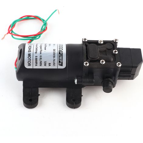 Mikromembranpumpe 6,0 L/min 0,9 Mpa, Gerader Schlauch An Beiden Enden, Gerader Wasserauslass 12 V 72 W