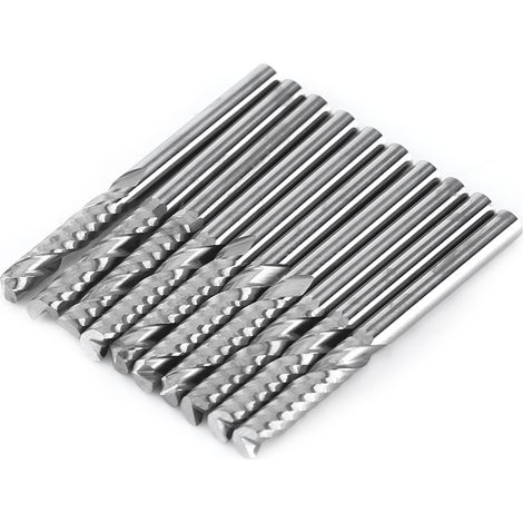 Schaftfräser, Einschneider-set, Gute Härte 3,175, 15 Mm, 10 Stück Für Acryl, Pvc Und Mdf