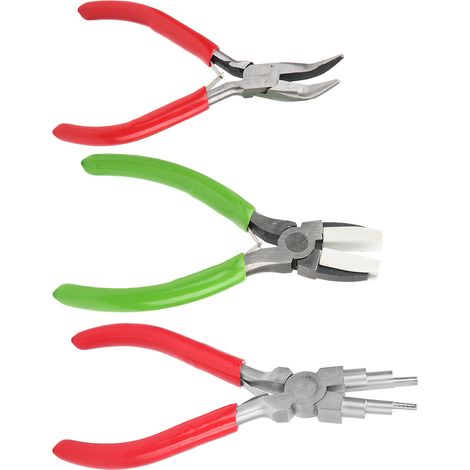 Bügelzangen-set, 3-teilig, Nylon-flachzange, Mini-schmuckzubehör, Werkzeuge
