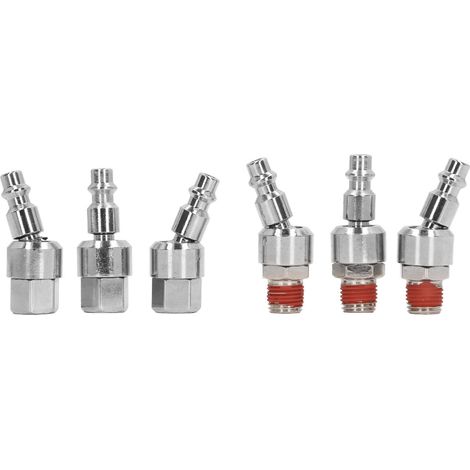 1/4-zoll-npt-luftschlauchanschlüsse, 360°-drehkupplung, Edelstahl-schnellanschlussstecker, 6 Stück