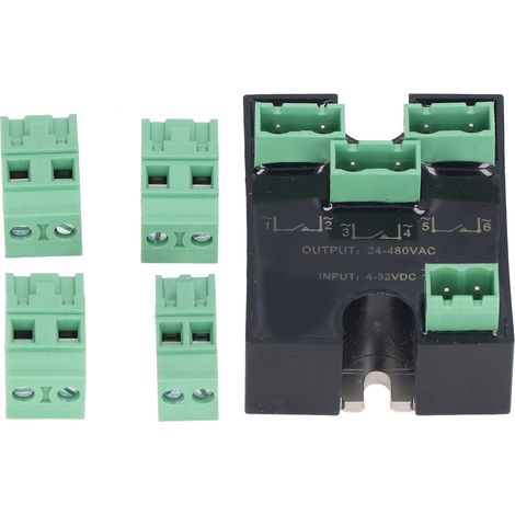 Mini-ssr-steckverbindersatz Für Dreiphasige Berm-halbleiterrelais, 4–32 V Dc-eingang, 24–480 V Ac-ausgang