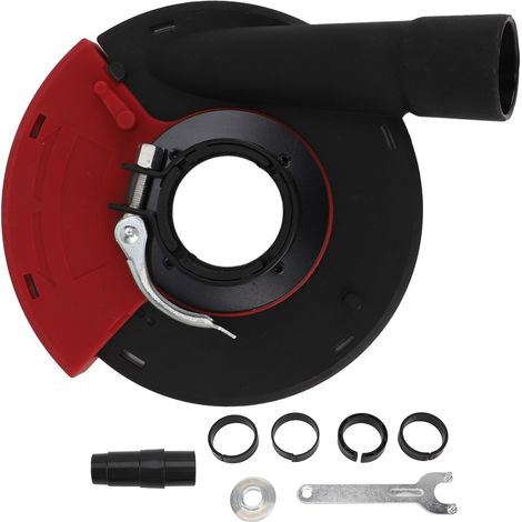 5-zoll-elektroschleifstaubschutzhaube, Pa66-eisen, Rot, Schwarz, Verschleißfeste Oberfläche Für 125-150-winkelschleifer