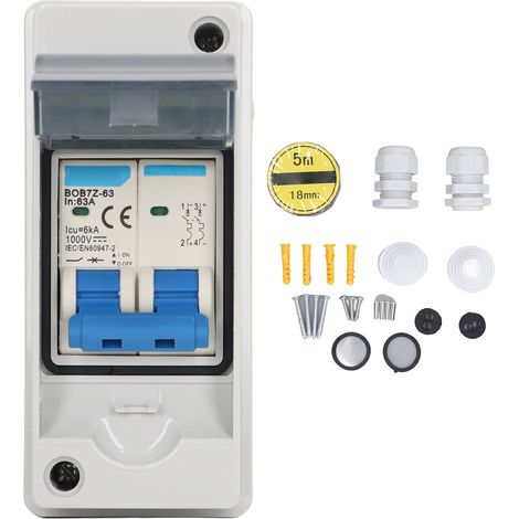 Trennschalter Für Solar-pv-anlagen, Überspannungsschutz, Wasserdichter Miniatur-leistungsschalter Ip65 63a 1000v