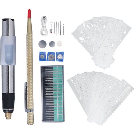 Elektrisches Mikrogravierstift-set (25 W), Kabellos, Mit Usb-ladegerät, Mini-rotationsgravierer Für Diy-projekte Auf Glas, Keramik, Metall Und Holz