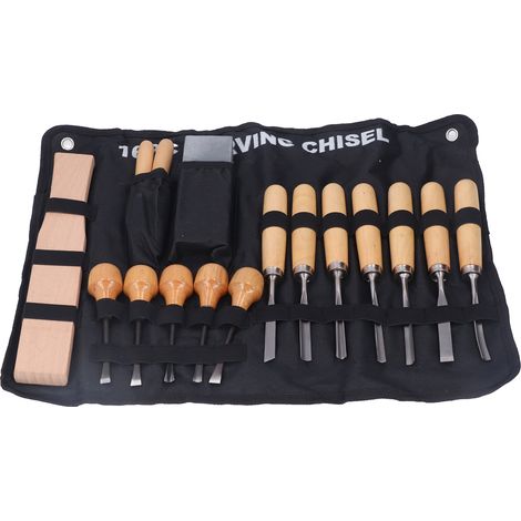 16-teiliges Holzschnitzwerkzeug-set, Stahlmeißel-set, Handmesser