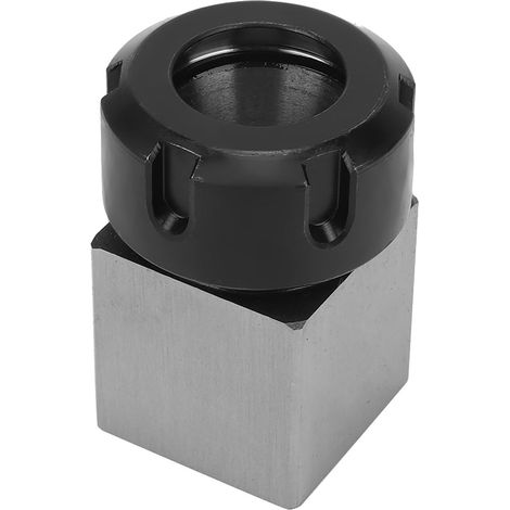 Vierkant-spannzangenblock Aus Silberfarbenem Kohlenstoffstahl, Hochpräziser Cnc-drehwerkzeughalter, Er40