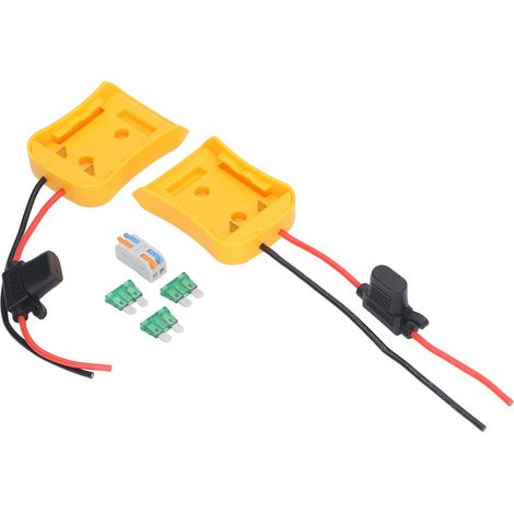 2-teiliger Akkuadapter Mit Sicherungen Und Kabelanschluss, Lithium-konverter Für Elektrowerkzeuge
