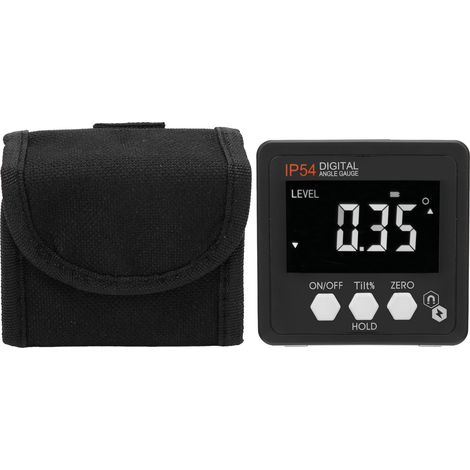Lcd-digitalwinkelmesser, Neigungsmesser, Neigungsmesser, Neigungsbox 4x90°, Ip54, Weiß Auf Schwarz