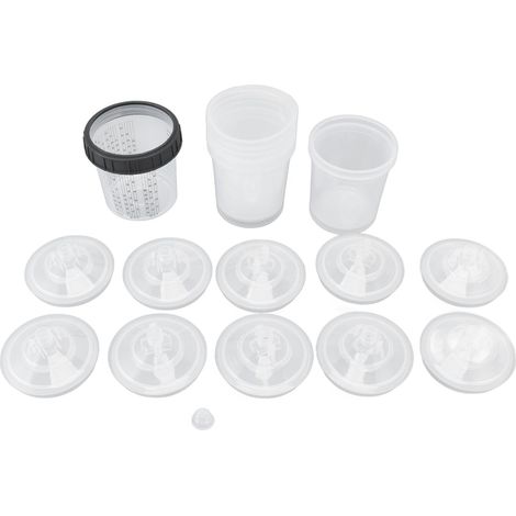 Einweg-farbsprühbecher, Mischbecher Aus Kunststoff Mit Deckel, Malerbedarf, 600 Ml
