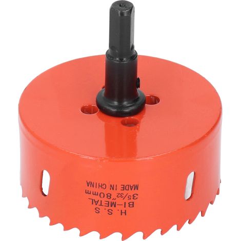Hss-lochsäge Mit Bohrfutter, 80 Mm Schnittkapazität, Scharfe Zähne, Zum Bohren Von Metall Und Weichholz