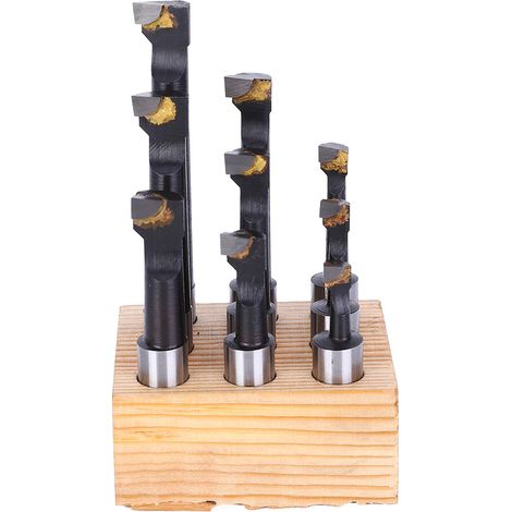 1/2"-bohrstangensatz Typ F1, Cnc-drehwerkzeug Aus Schnellarbeitsstahl Mit Basis, 9-teilig