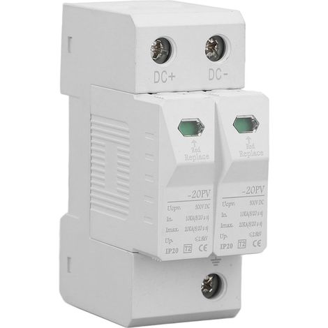 2-poliges Dc-photovoltaik-überspannungsschutzgerät, 20 Ka, Dc 500 V Schienenmontage, Niederspannungs-überspannungsschutzgerät