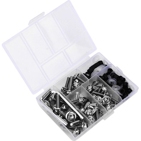 Universeller Verkleidungsschrauben-dichtungsschlüsselsatz, Silber, Motorradzubehör, 158-teilig