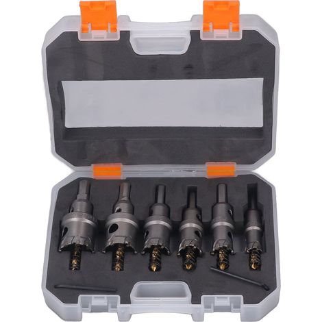 Hartmetall-lochsägen-set, 16 Bis 32 Mm, Tct-metallspitze Zum Schneiden Von Stahlblech Und Aluminiumlegierungen, 6-teilig